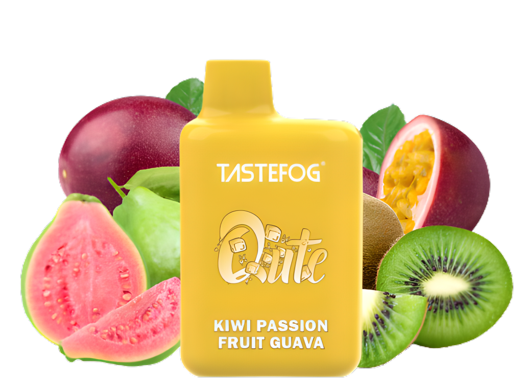 Vape desechable tastefog qute 800 caladas kiwi fruta de la pasion kiwi passion fruit guavalegal españa