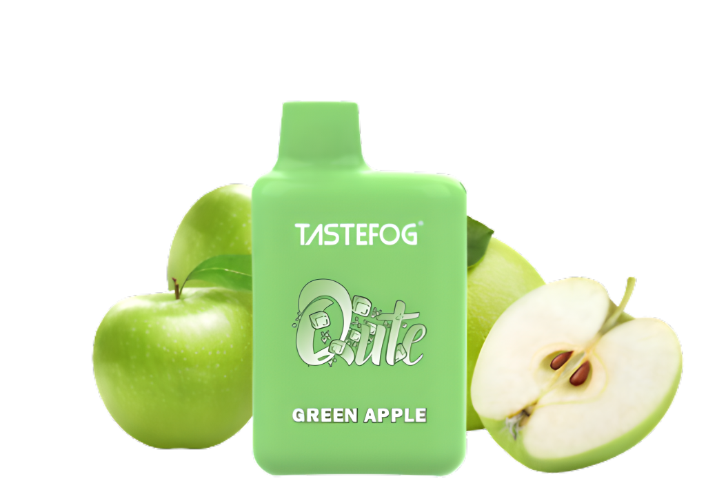 Vape desechable tastefog qute 800 caladas manzana verde green apple legal españa